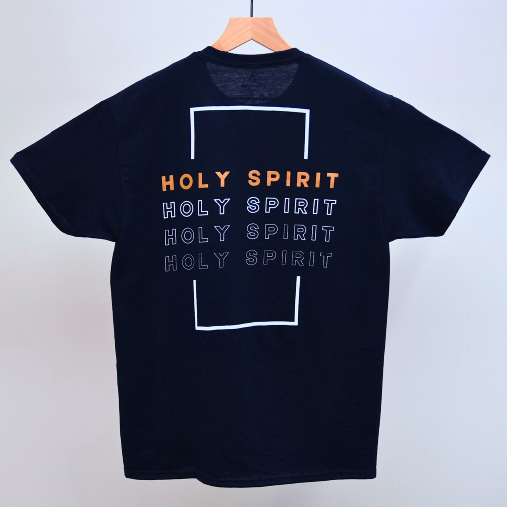 Holy Spirit Outline Tee Shirt Navy