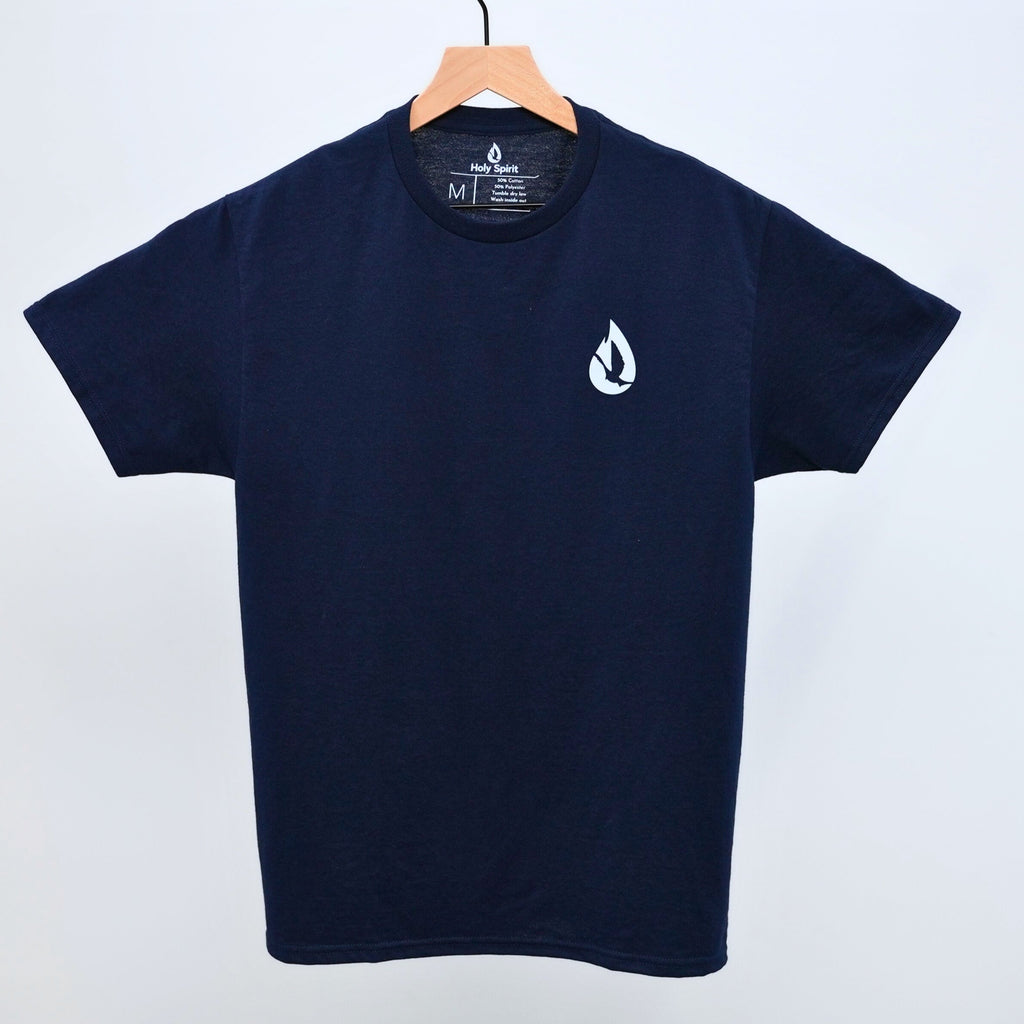 Holy Spirit Outline Tee Shirt Navy