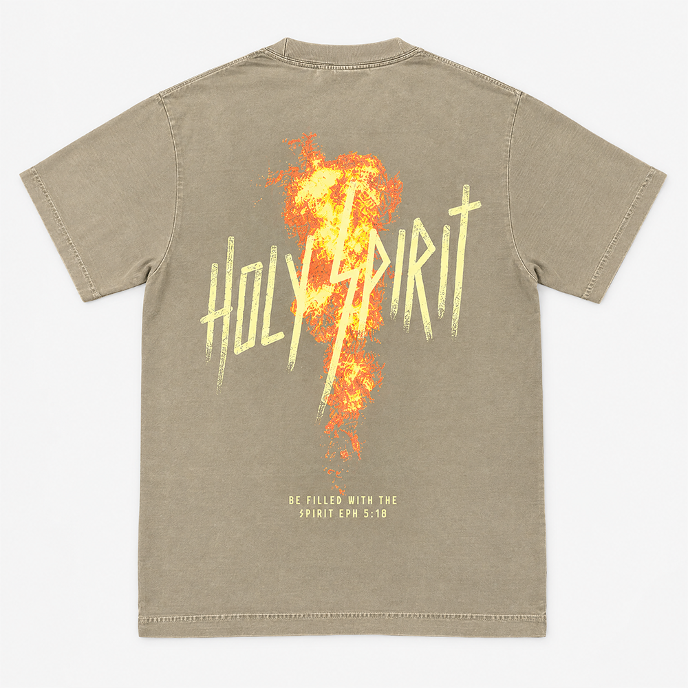 Holy Spirit Fire Tee - Grey