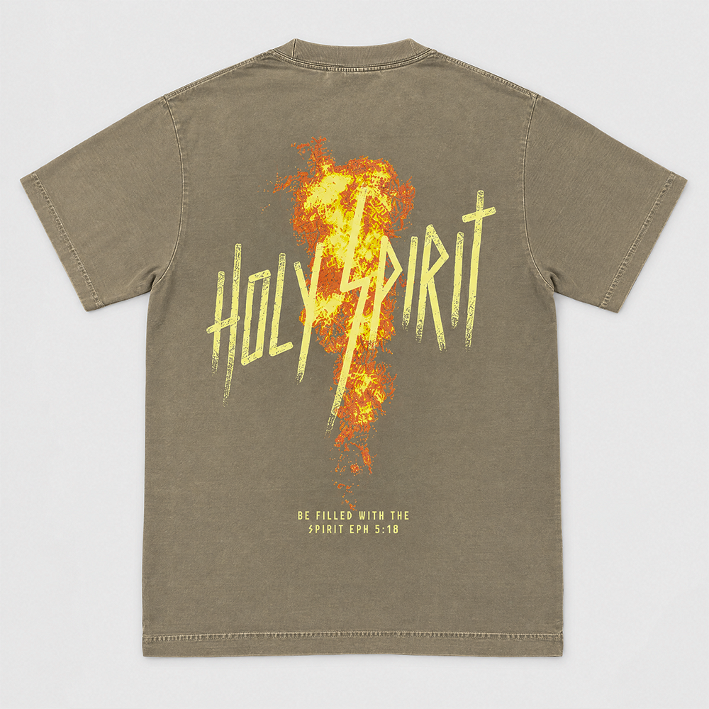 Holy Spirit Fire Tee - Grey