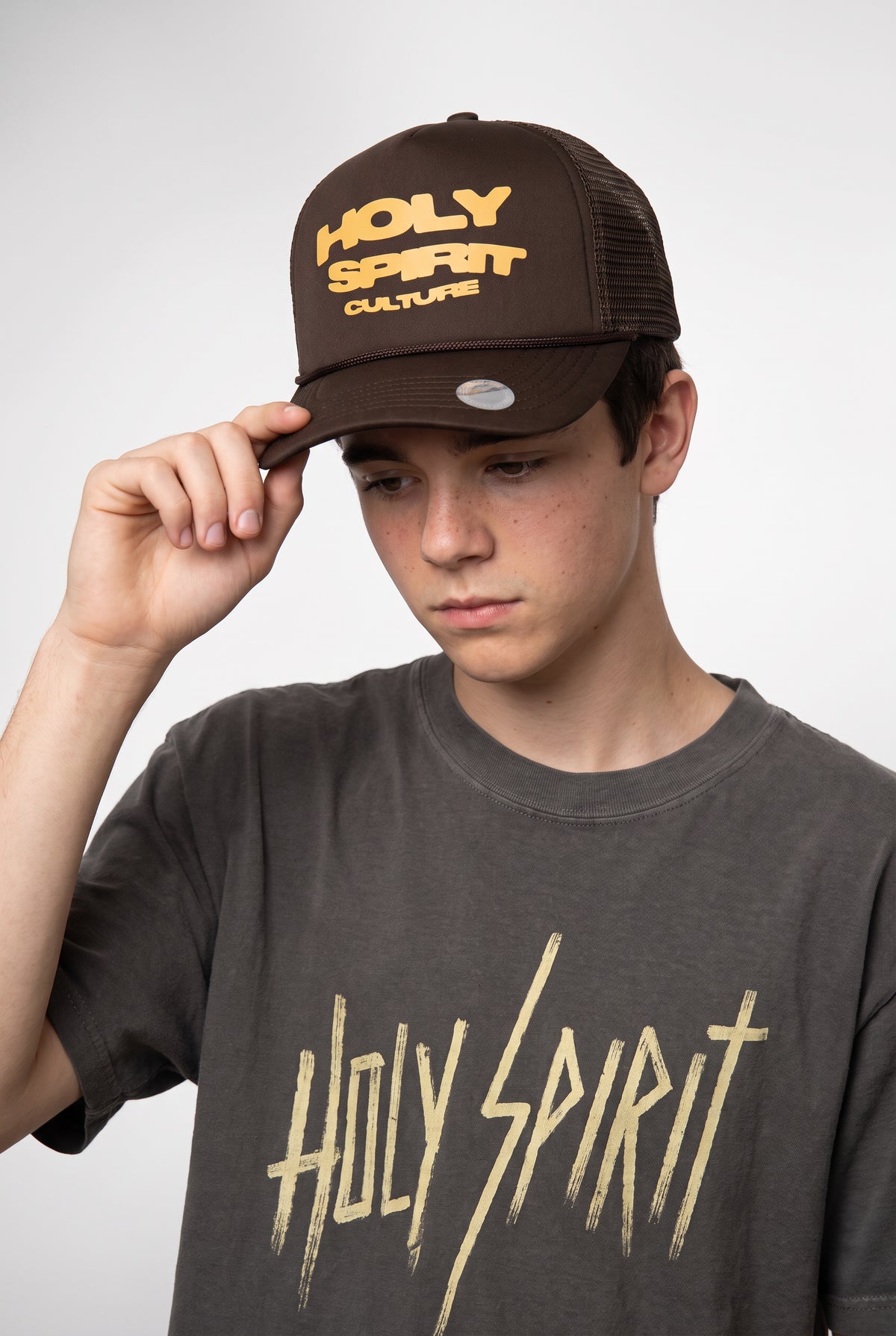 Holy Spirit Culture Trucker Hat - Brown