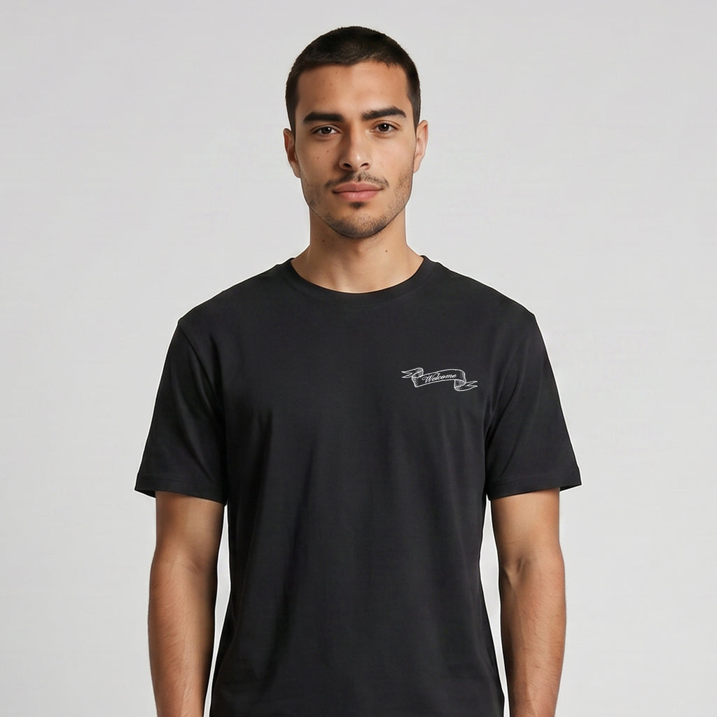 Welcome Holy Spirit Banner Tee - Black