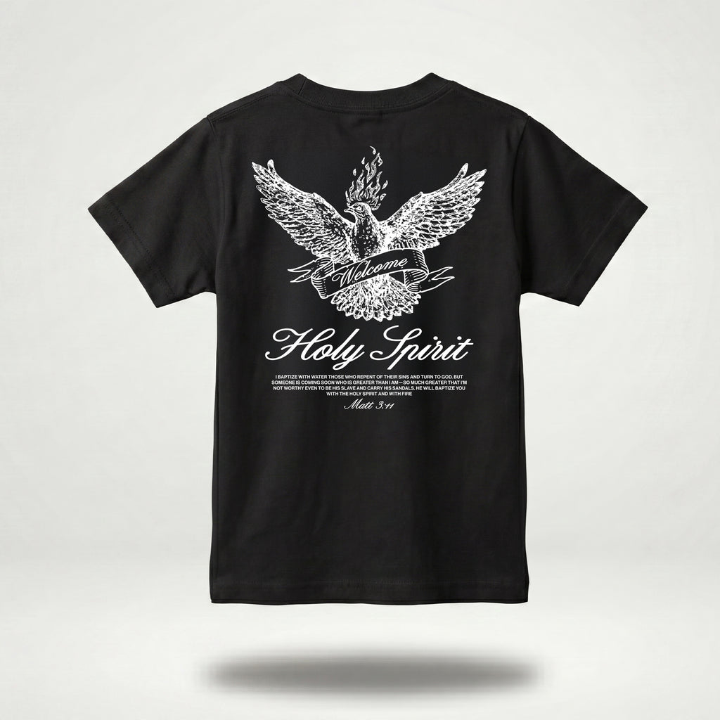 Welcome Holy Spirit Banner Tee - Black