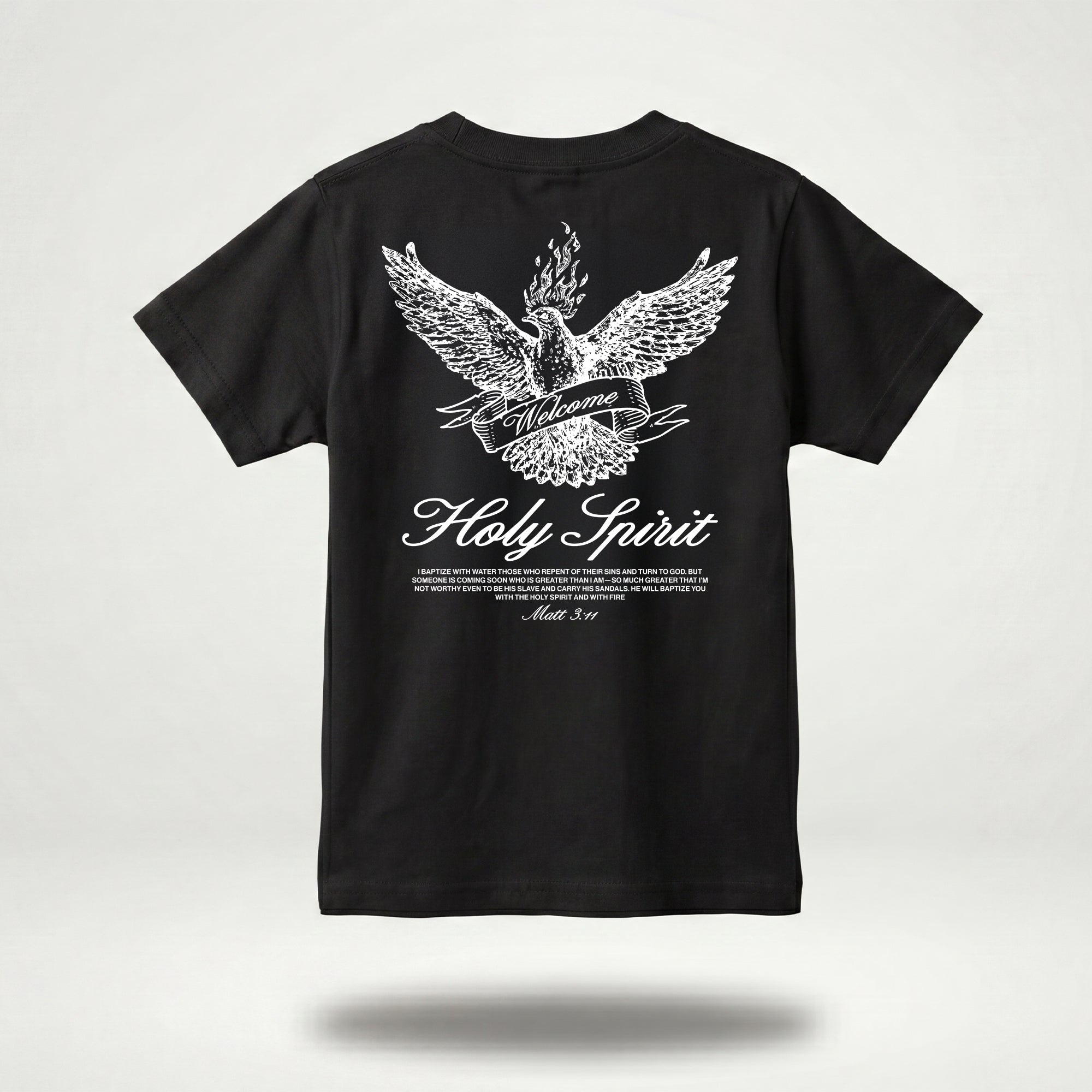 Welcome Holy Spirit Banner Tee - Black