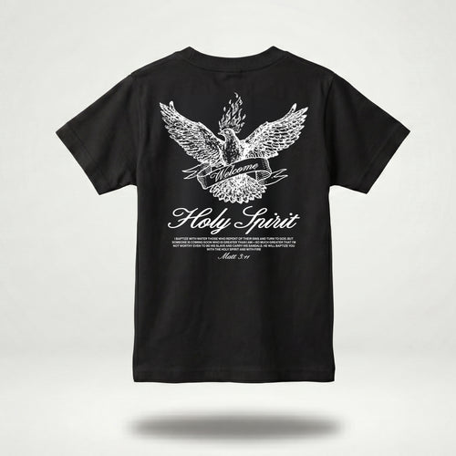 Welcome Holy Spirit Banner Tee - Black