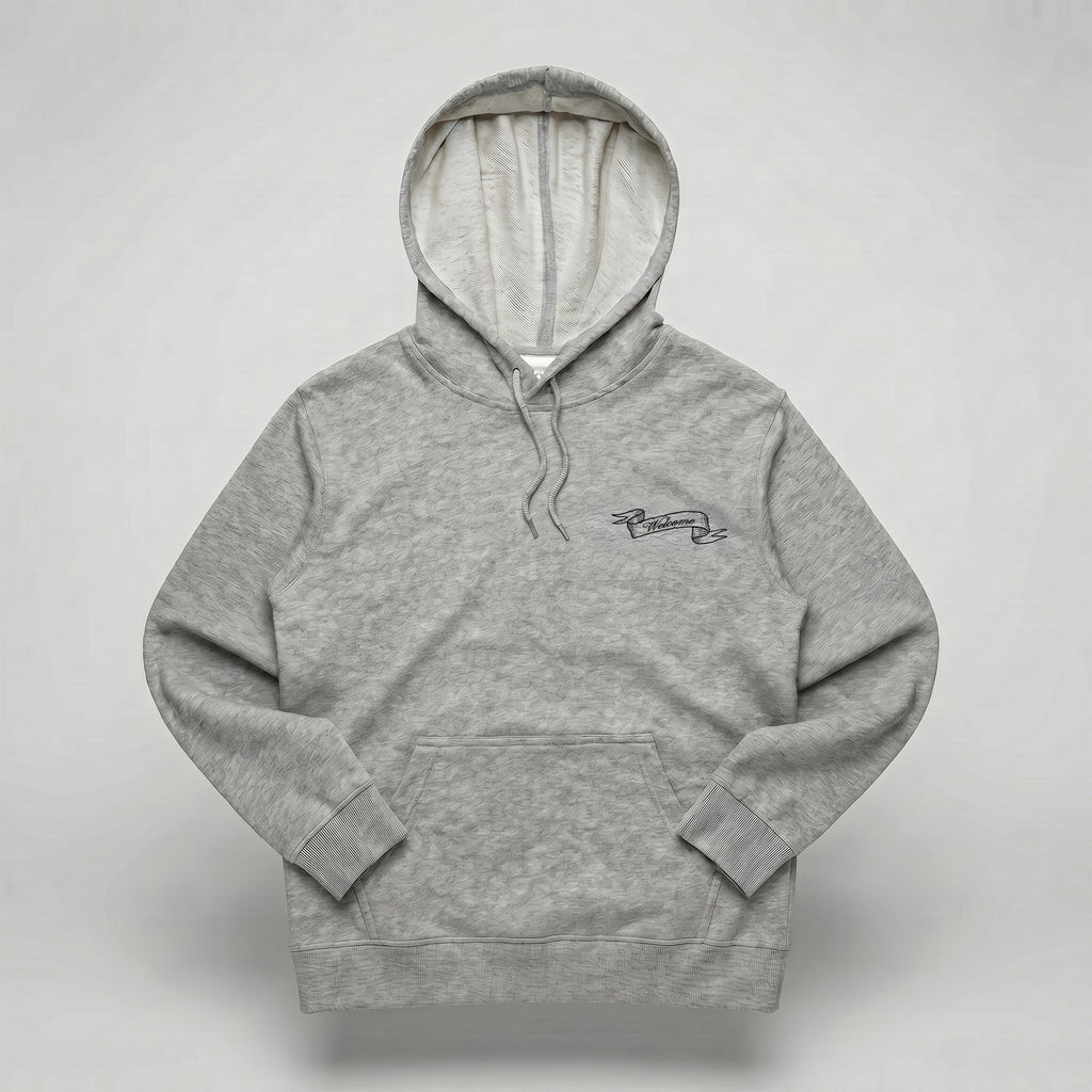 Welcome Holy Spirit Banner Hoodie - Heather Grey