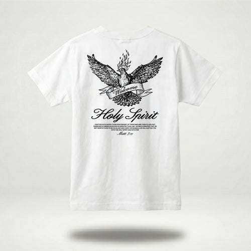 Welcome Holy Spirit Banner Tee - White