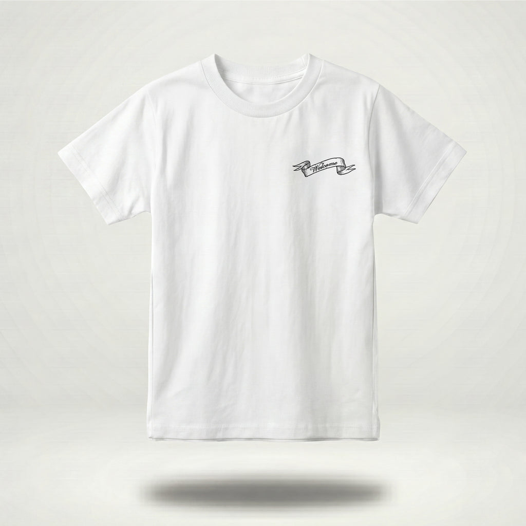 Welcome Holy Spirit Banner Tee - White