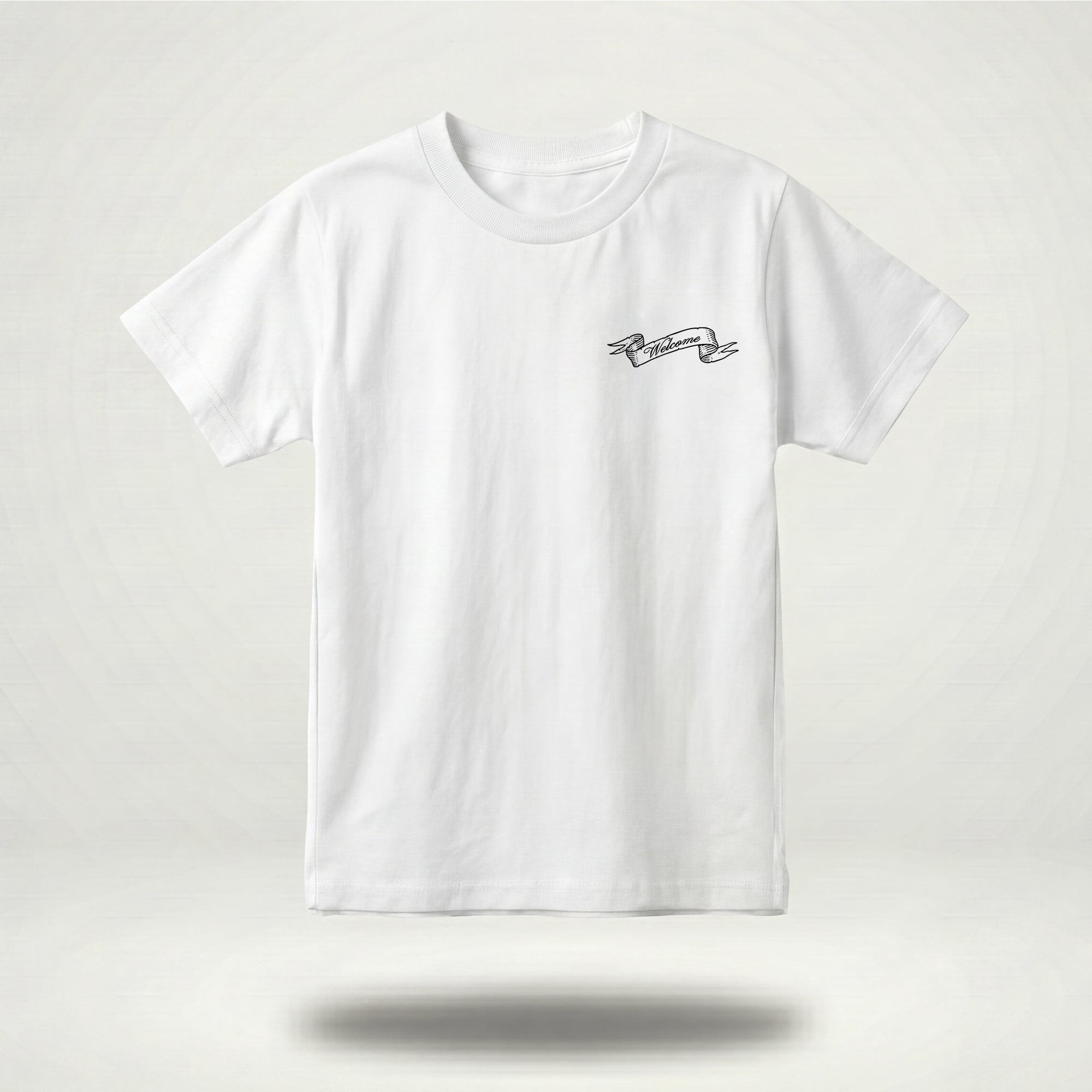Welcome Holy Spirit Banner Tee - White