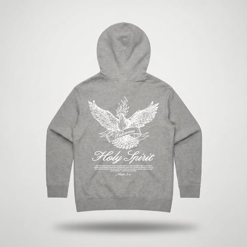 Welcome Holy Spirit Banner Hoodie - Heather Grey